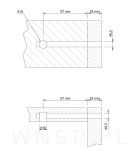 Złącze do łóżka z nakrętką wałeczkową i wkrętem M6X80 mm - 2