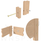 4x złącze do łóżka śruba młoteczkowa połączenie mebli M6/90 - 4