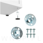 10x Nakrętka M10 x 12 mm z kołnierzem Ø 28 mm do przykręcania, zestaw z wkrętami - 3