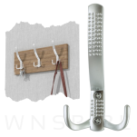 Haczyk 3 ramienny wieszak przykręcany, mat chrom - 2