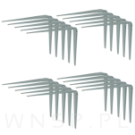 20x Wsporników do półki ściennej 455 x 405 mm, w kolorze srebrnym - 5