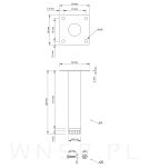 Nogi stalowe z regulacją 13 cm, zestaw nóg z wkrętami, czarne matowe - 2