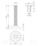 Stopka meblowa M10 X 70 z gniazdem do mebli - 2