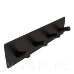 Haczyk, wieszak poczwórny skośny, uchwyt czarny, samoprzylepny - 8