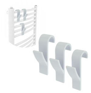 Wieszaki, 3x haczyki na ręczniki na grzejnik, kaloryfer, drabinkę łazienkową