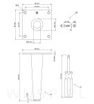 Nogi stalowe proste 13 cm, zestaw z wkrętami, czarne matowe - 2