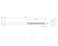 M6 X 120  mm metryczny z wprowadzeniem, SW-4 - 2