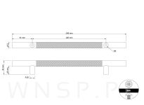 Uchwyt meblowy Treviso 160 mm czarny - 3