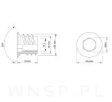 M6 X 10 mm - Mufa wkręcana do drewna - 3