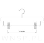WIESZAK DREWNIANY NA SPODNIE NATURALNY ZESTAW X10 WIESZAKI Z KLIPSAMI - 6