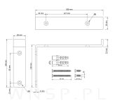Wspornik do półki ściennej 208 x 130 x 38 mm - 3