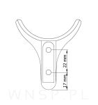 Wieszak podwójny typ Buffalo, przykręcany, ciemny szary - 4