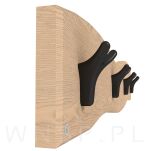 Wieszak podwójny typ Buffalo, przykręcany, ciemny szary - 15