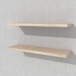 Zestaw 2 półek ściennych w dekorze jesion jasny 500 x 200 x 18 mm, z niewidocznymi ramionami - 5