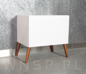 Noga bukowa skośna, stożek 10 cm, orzech ze szpilką M8 x 25 mm - 6