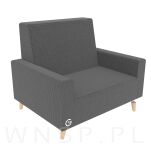 Noga bukowa skośna, stożek 10 cm, orzech ze szpilką M8 x 25 mm - 9