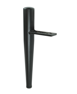 Noga stalowa PIN 18 CM, z blachą montażową, czarna