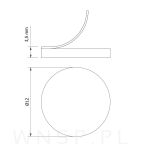 Filc meblowy fi 12 mm brąz, opakowanie 1008 szt. - 2