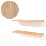 2x Półki do ściany, konsol, wsporników ściennych z płyty w dekorze dębu, 500 x 150 x 18 mm - 5