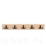 Wieszak ścienny na ubrania, z 5 haczykami, dąb surowy - 6