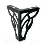Noga meblowa Kwiat 13 cm, czarny mat - 3