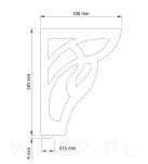Noga meblowa Kwiat 13 cm, czarny mat - 4
