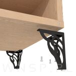 Noga meblowa Kwiat 13 cm, czarny mat - 5
