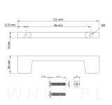Uchwyt meblowy Wide 96 mm czarny - 2