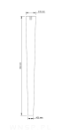 Noga dębowa prosta stożek 45 cm, surowa - 2