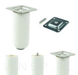 Nóżka bukowa biała 20 cm, walcowa 45 mm z blachą - 11