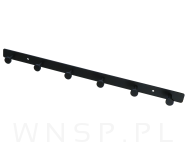 Wieszak z 6 uchwytami, haczyk, stal nierdzewna, czarny przykręcany - 2