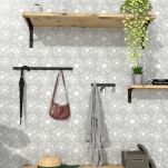 Wieszak z 6 uchwytami, haczyk, stal nierdzewna, czarny przykręcany - 5