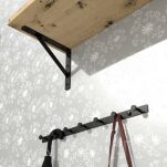 Wieszak z 6 uchwytami, haczyk, stal nierdzewna, czarny przykręcany - 6