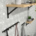 Wieszak z 6 uchwytami, haczyk, stal nierdzewna, czarny przykręcany - 7