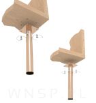Noga stalowa 18 cm, z blachą montażową, miedź - 4