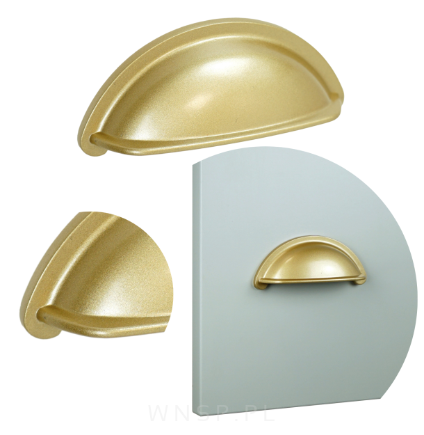 Uchwyt meblowy Chicago 76 mm złoty piaskowy