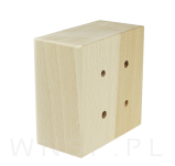 Stopka bukowa prosta 85 x 85 x 45 mm, surowa - 5