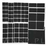 PODKŁADKI FILCOWE POD KRZESŁA, MEBLE, NOGI SAMOPRZYLEPNE ZESTAW 109 SZT CZARNY FILC - 5