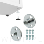 10x Nakrętka M10 x 17,5 mm z dużym kołnierzem Ø 37 mm do przykręcania, zestaw z wkrętami - 2