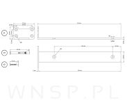 Nowoczesny wspornik do półki meblowej 310 mm, czarny - 2