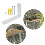 Nowoczesne wsporniki białe 15 cm do półki meblowej 2 sztuki - 6
