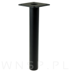 Noga stalowa 23 cm, z blachą montażową, czarna matowa - 6