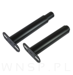 4x Noga stalowa regulowana 18 - 32 cm z blachą montażową, czarna - 8