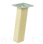 Nóżka bukowa surowa 15 cm, kwadratowa skośna 32x32 mm z blachą - 4