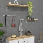 Wieszak z 3 uchwytami, haczyk, stal nierdzewna, przykręcany - 6