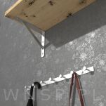 Wieszak z 3 uchwytami, haczyk, stal nierdzewna, przykręcany - 4