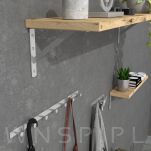 Wieszak z 3 uchwytami, haczyk, stal nierdzewna, przykręcany - 3