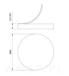 Filc meblowy fi 40 mm biały, opakowanie 1000 szt. - 2