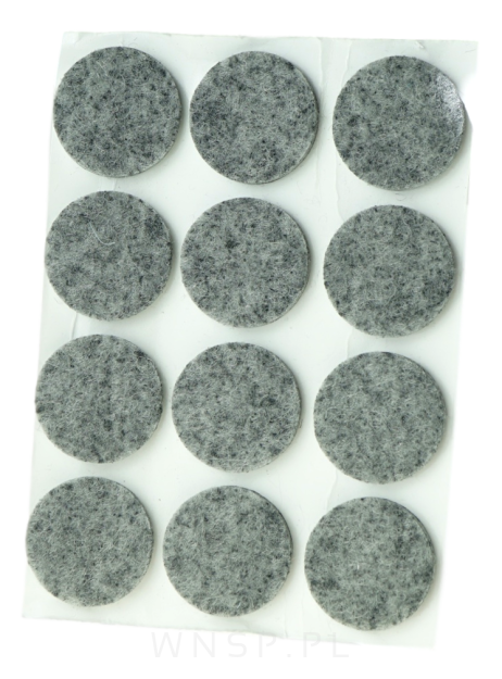 Podkładki filcowe fi 28 szary (12 szt.)