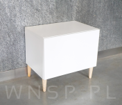 Noga bukowa prosta UNIQ 10 cm z blachą montażową, surowa - 6